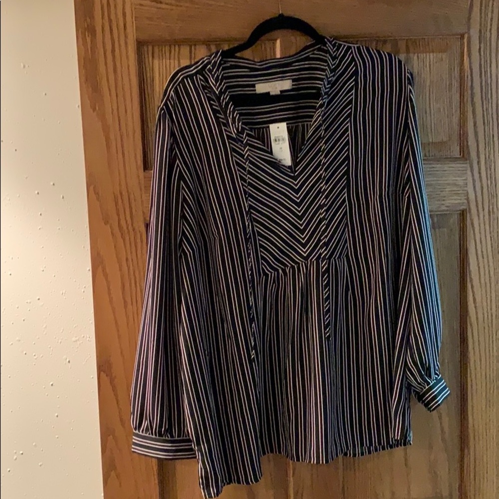 COPY - Loft stripe blouse